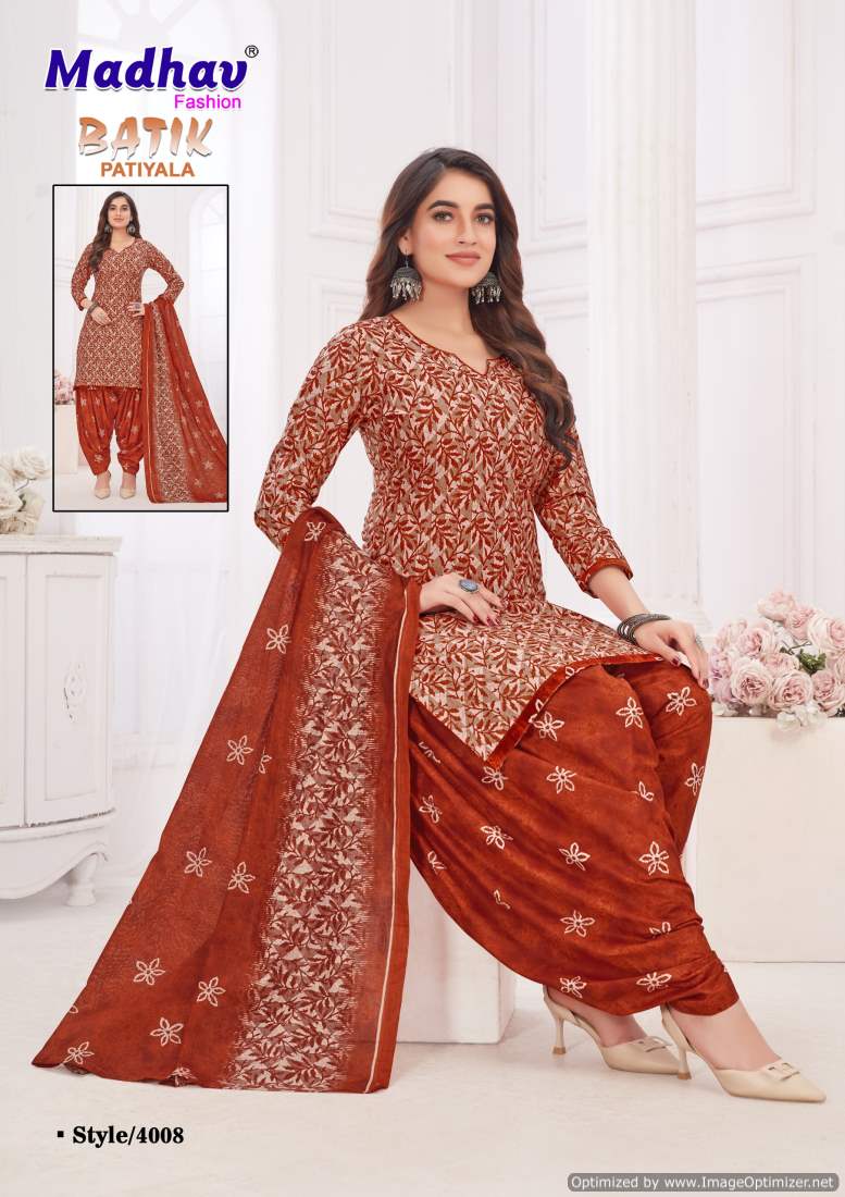 Batik Vol 4 By Madhav Printed Cotton Dress Material Wholesale Shop In Surat